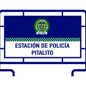Valla de contencion Policia nacional